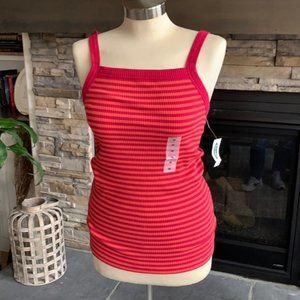 Old Navy slim fit stripe ribbed tank top NWT